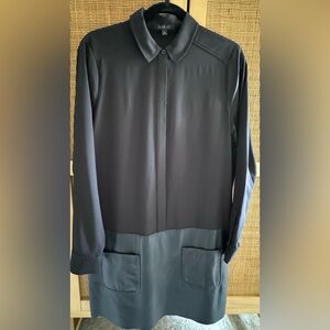 Rachel Zoe, size 10, fabric and leather dress.  Great with back boots!